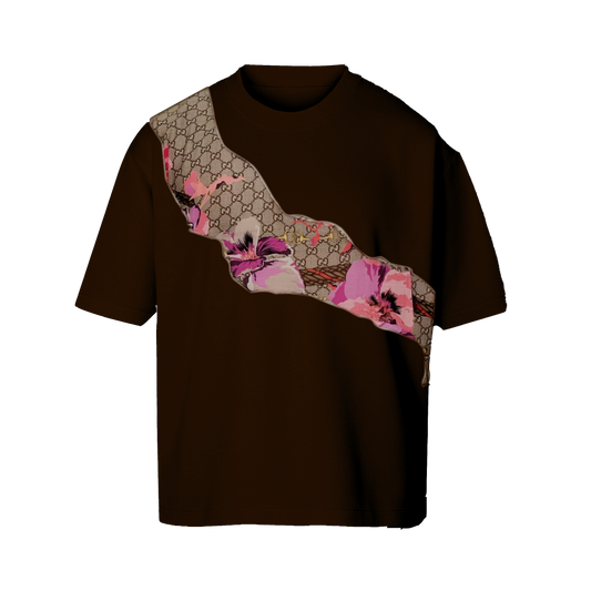 t-shirt brown shawl 2