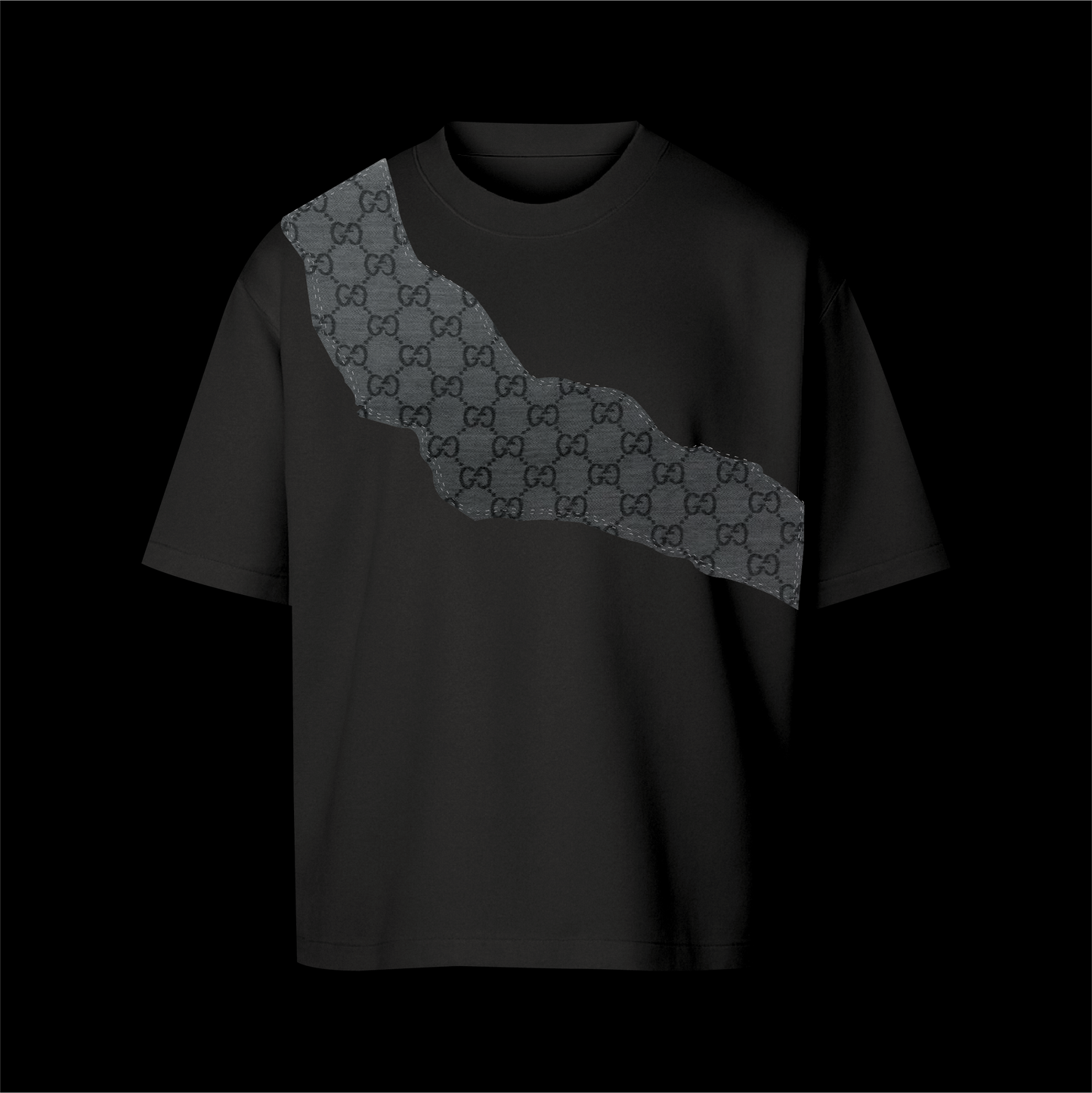 t-shirt black shawl carbon