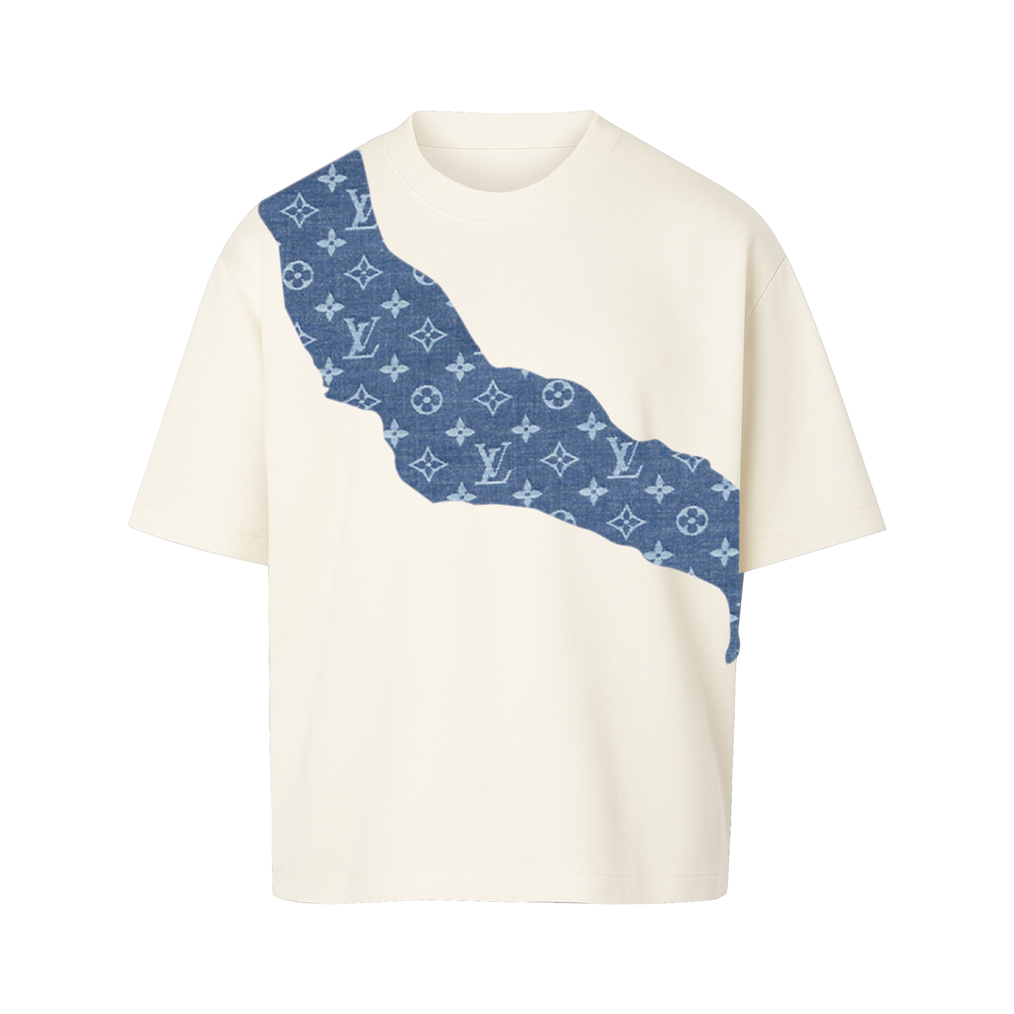 t-shirt white denim shawl 2