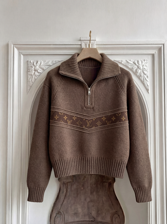 pull col zippé brown 2