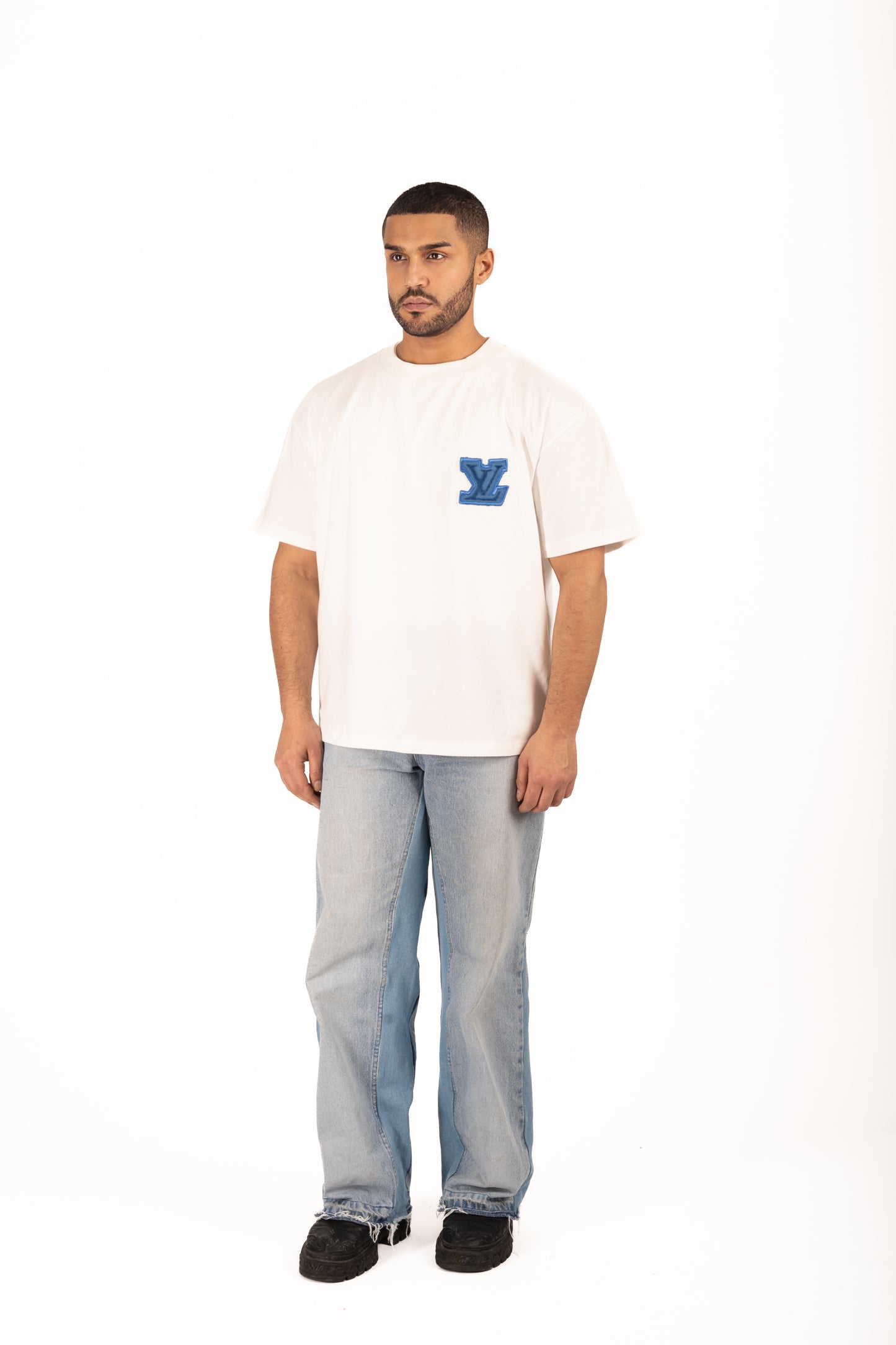 T-shirt towel bleu
