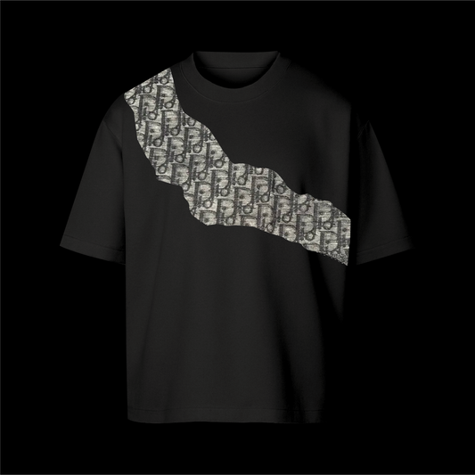 t-shirt black shawl stone