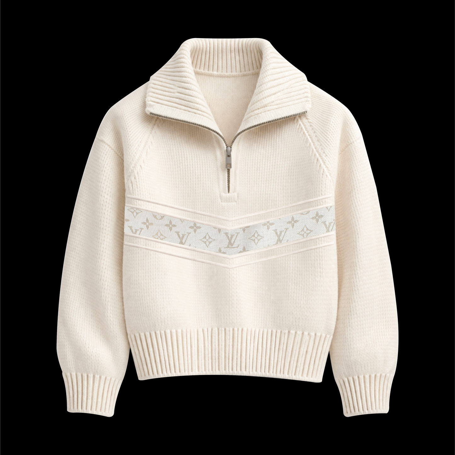 pull col zippé creme 2