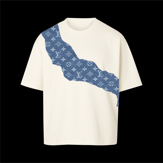 t-shirt white denim shawl