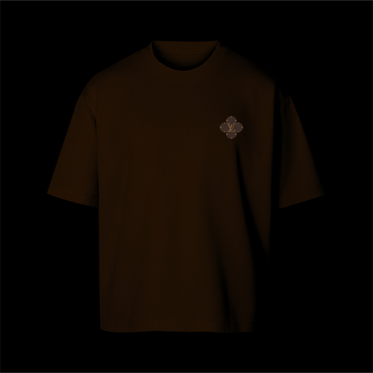 t-shirt brown flower