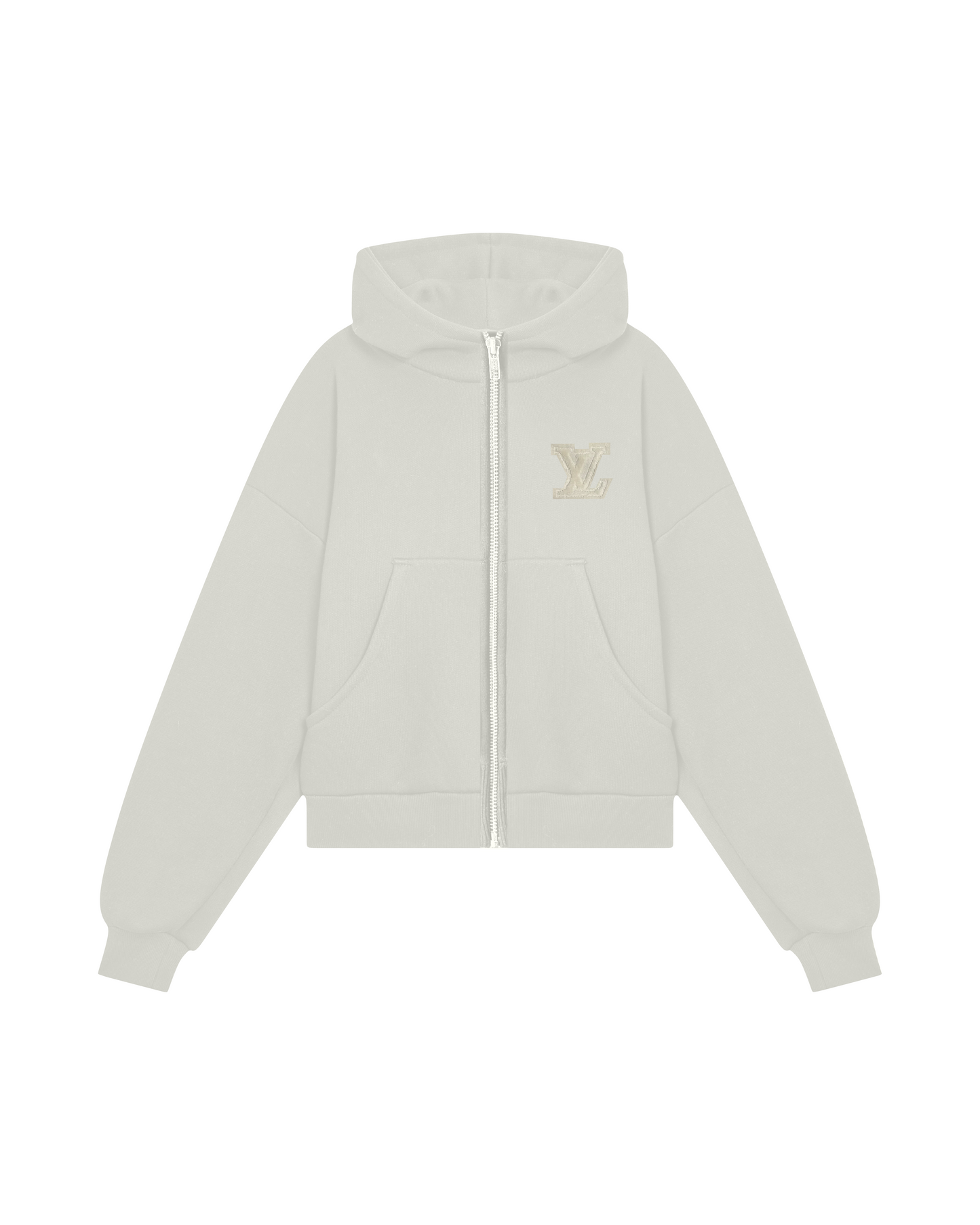 zipper white towel