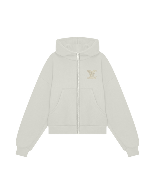 zipper white towel