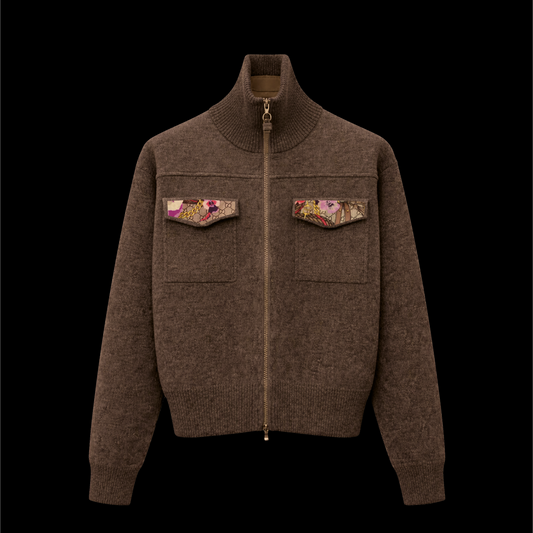 cardigan jacket brown