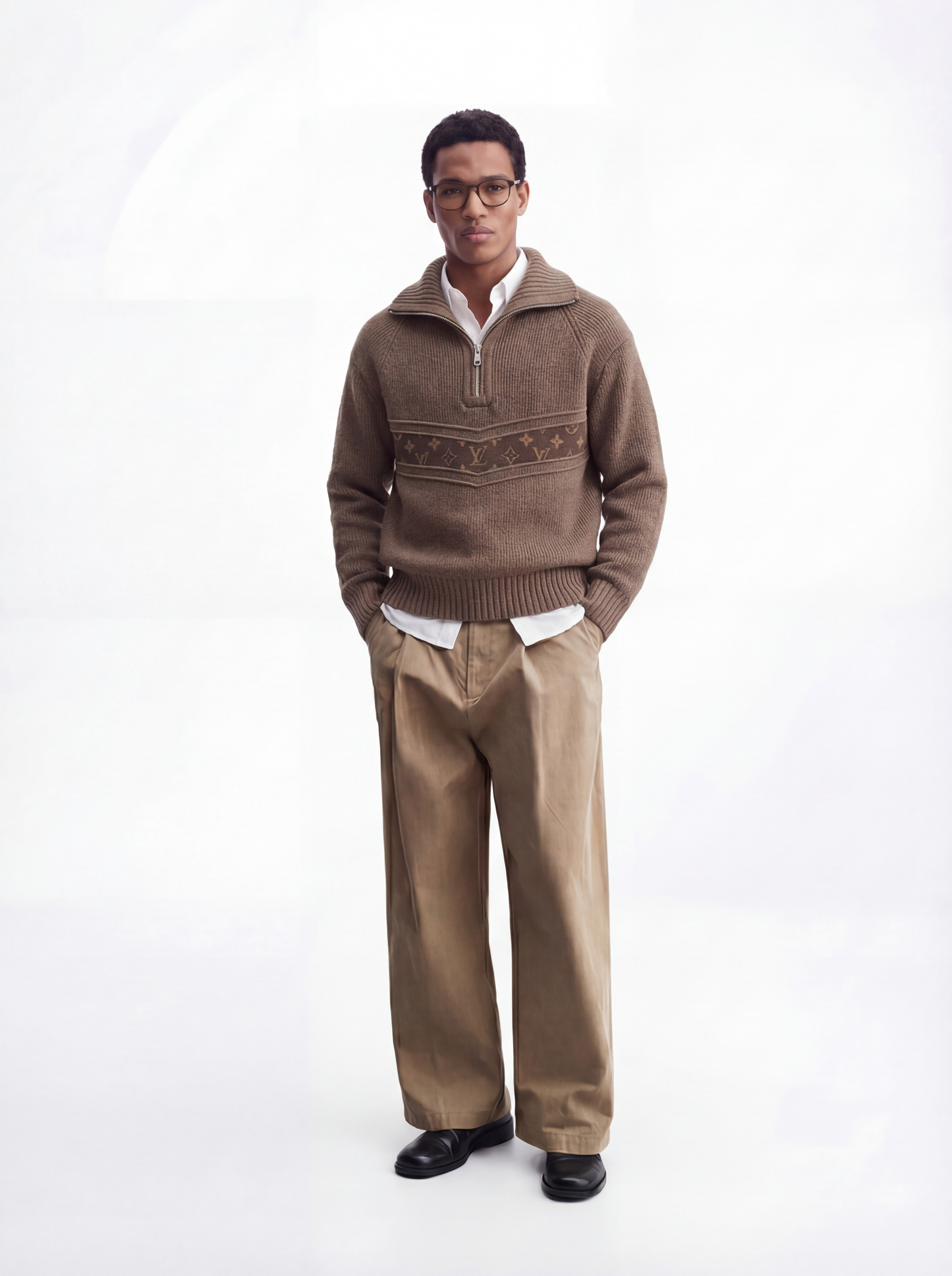 pull col zippé brown 2