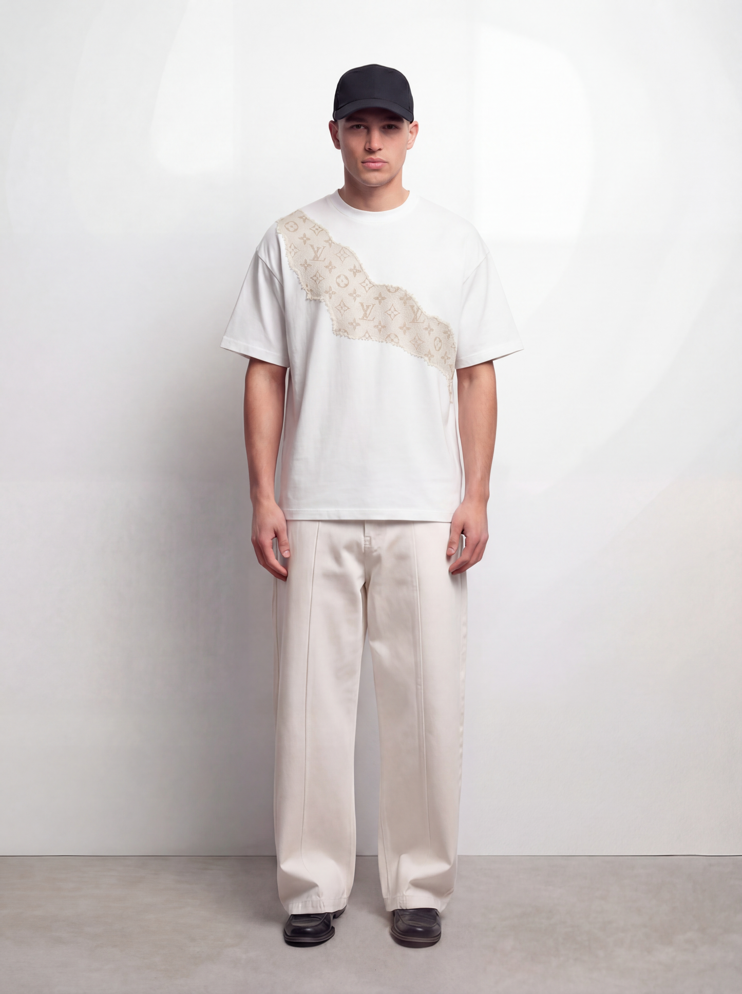 t-shirt white shawl sand