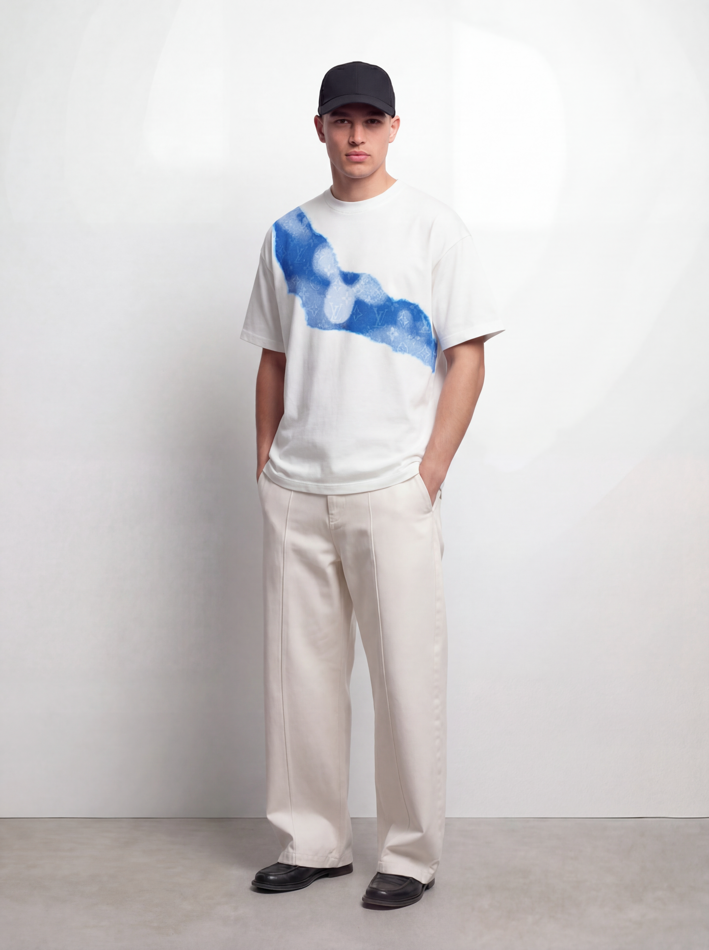 t-shirt white shawl ocean