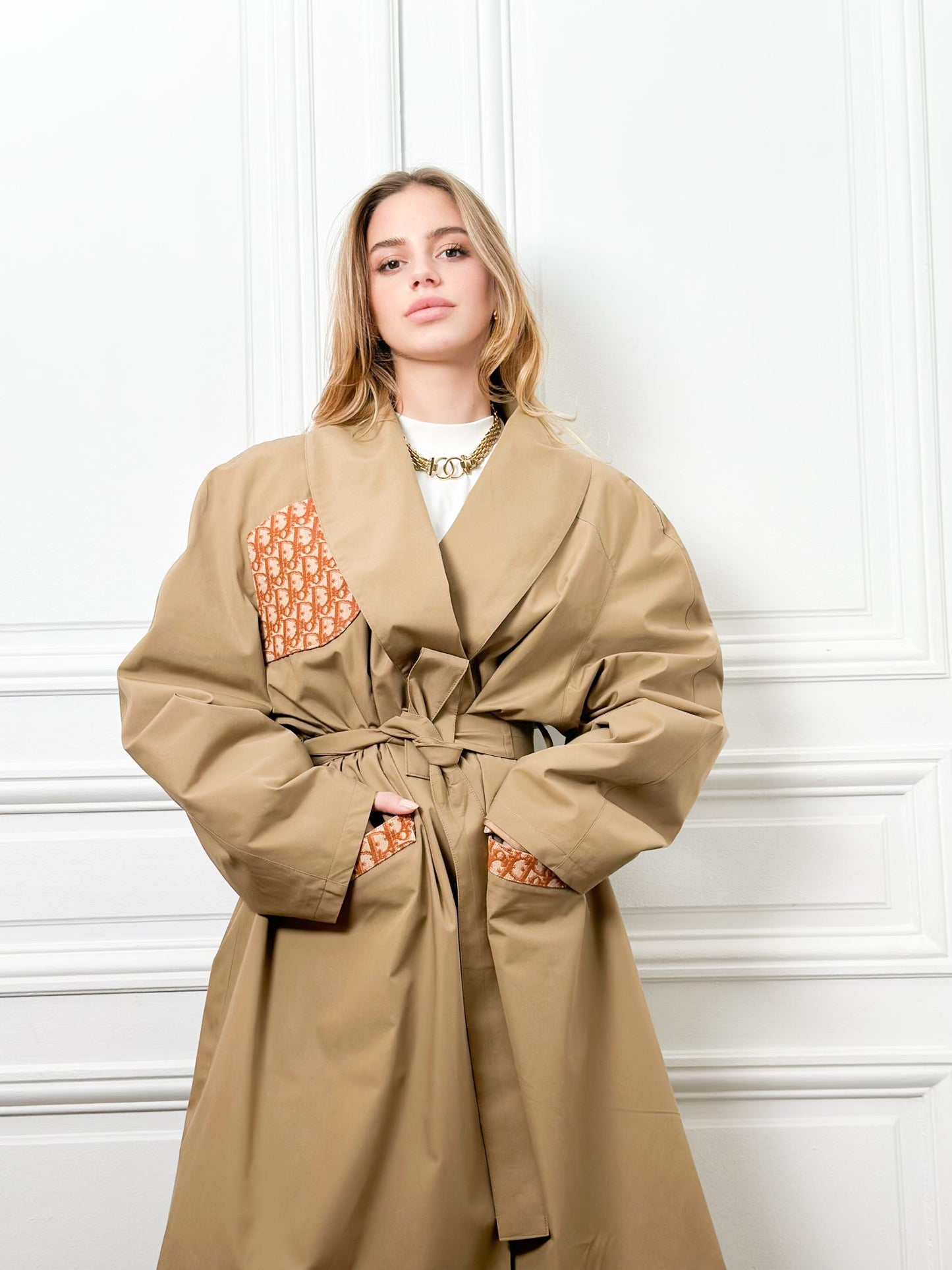 Trench beige tulipe
