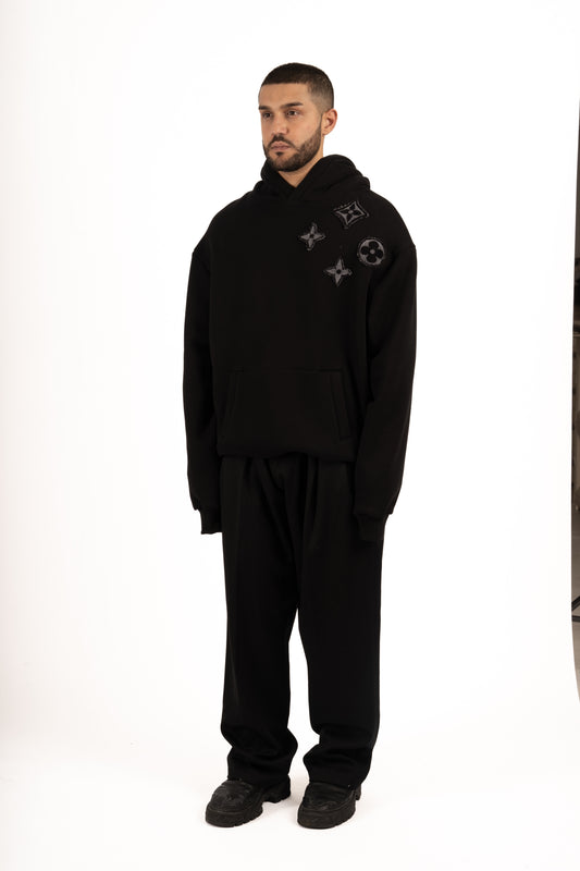 Hoodie Lotus Noir
