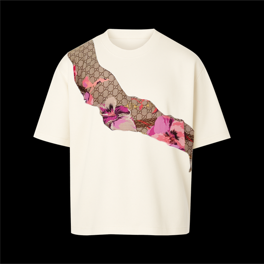 t-shirt white shawl